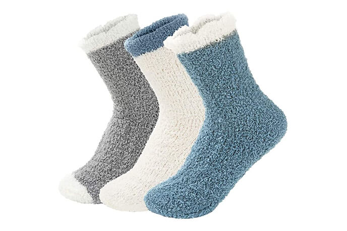 Fuzzy Fluffy Cozy Warm Super Soft Slipper Socks
