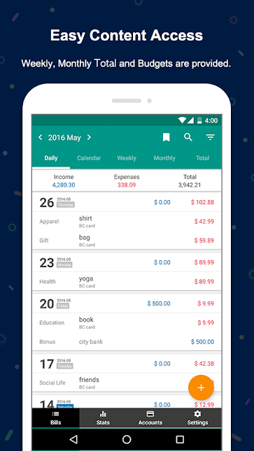 Money Manager Expense and Budget app screenshot