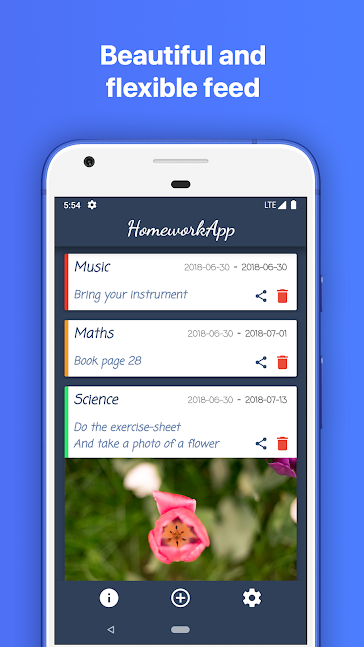 The HomeworkApp app screenshot