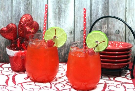 Two Glasses of Valentines Day Punch
