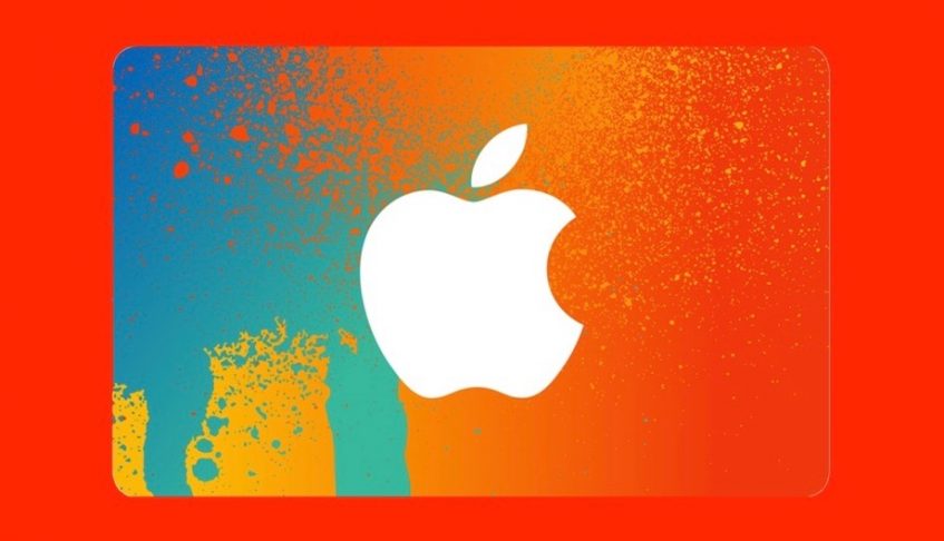 colored iTunes gift card