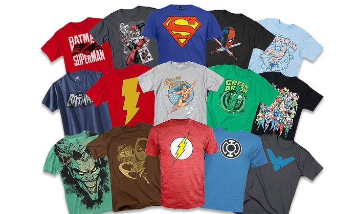 several personalized superhero t-shirts