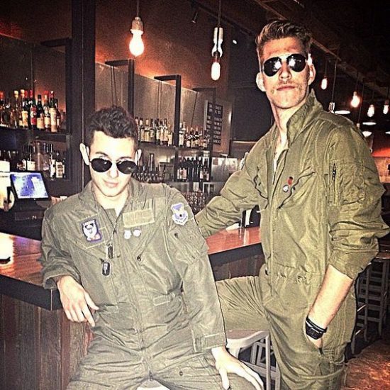 two guys in top gun costumes